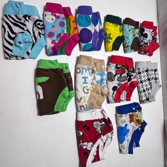 Lot of 14 Custom Fleece Baby Covers-Pull up and Snap Closures Potty Training - Picture 10 of 11